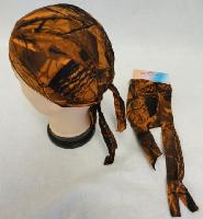 Skull Cap-Orange Hardwood Camo